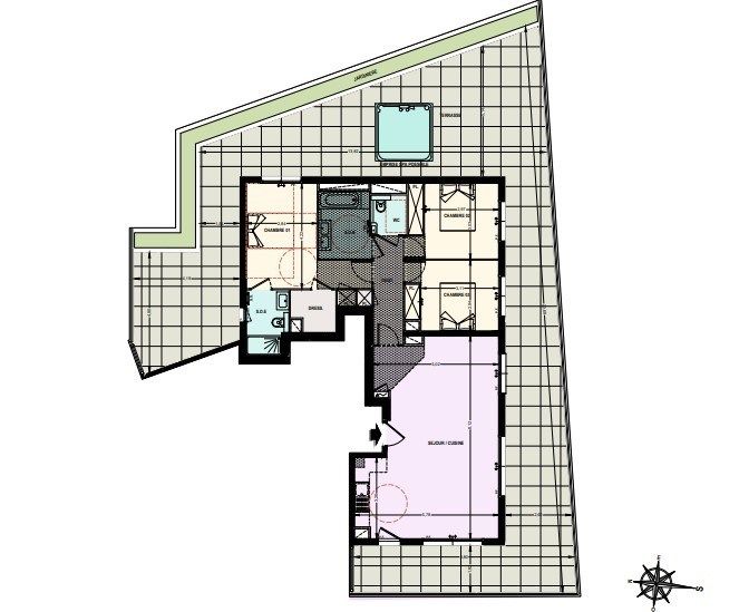 penthouse 4 Rooms for sale on LE CANNET (06110)