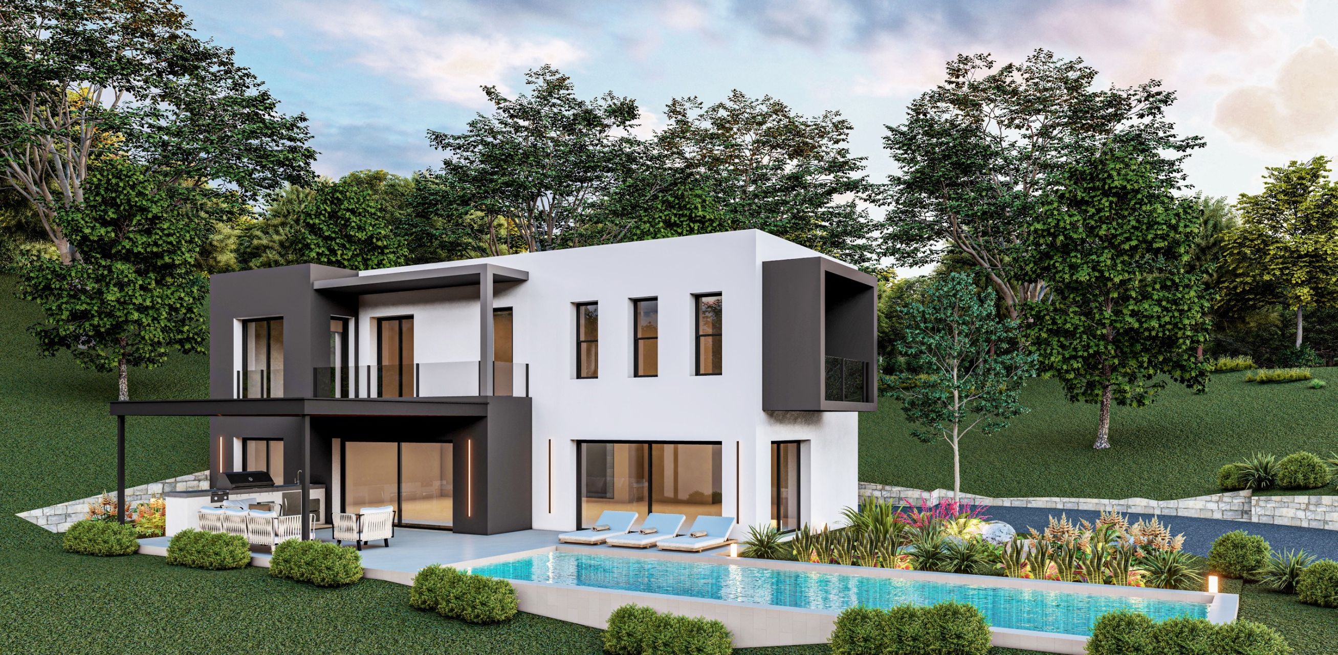 maison contemporaine 7 Pièces en vente sur PLASCASSIER (06130)