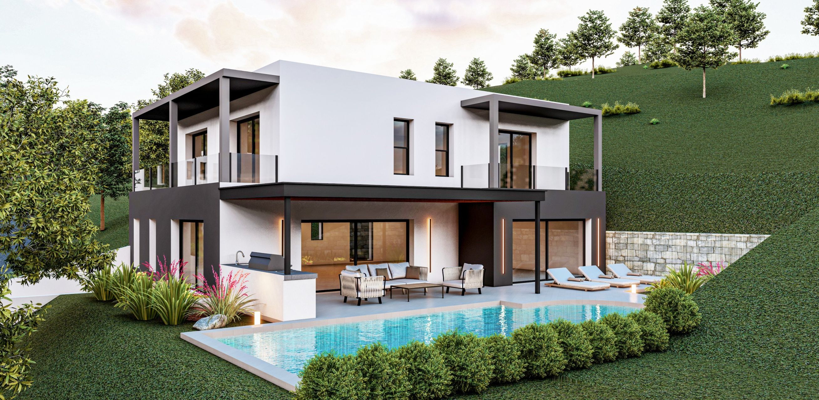 maison contemporaine 7 Pièces en vente sur PLASCASSIER (06130)