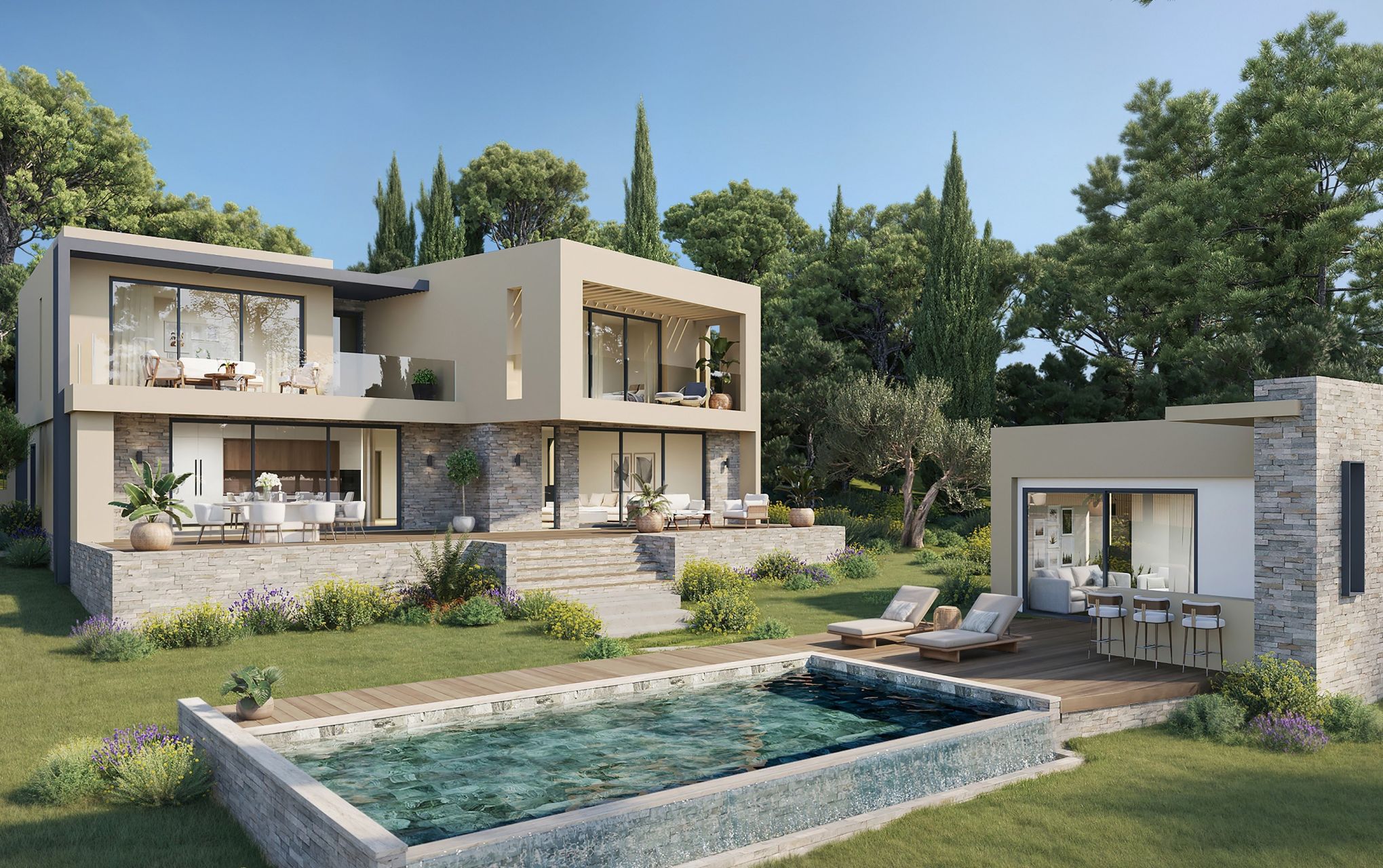 contemporary house 6 Rooms for sale on MOUGINS (06250)