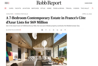 Une propriété d’exception à Villefranche-sur-Mer mise à l’honneur par Robb Report